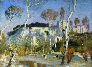 Adrian Scott Stokes Palace of the Popes at Avignon oil painting